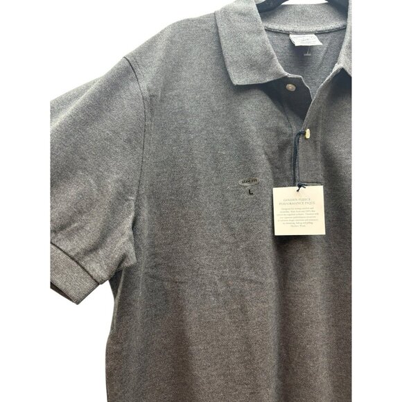Brooks Brothers 1818 Gray Polo Slim Fit Shirt with Embroidered logo Size Large - Picture 3 of 5